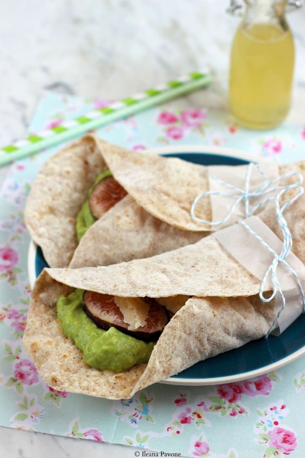 Chapati with avocado, figs and Parmigiano Reggiano - India