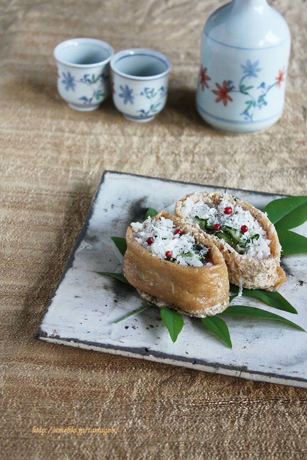 Inari, tofu pouches, with Parmigiano Reggiano - Japan