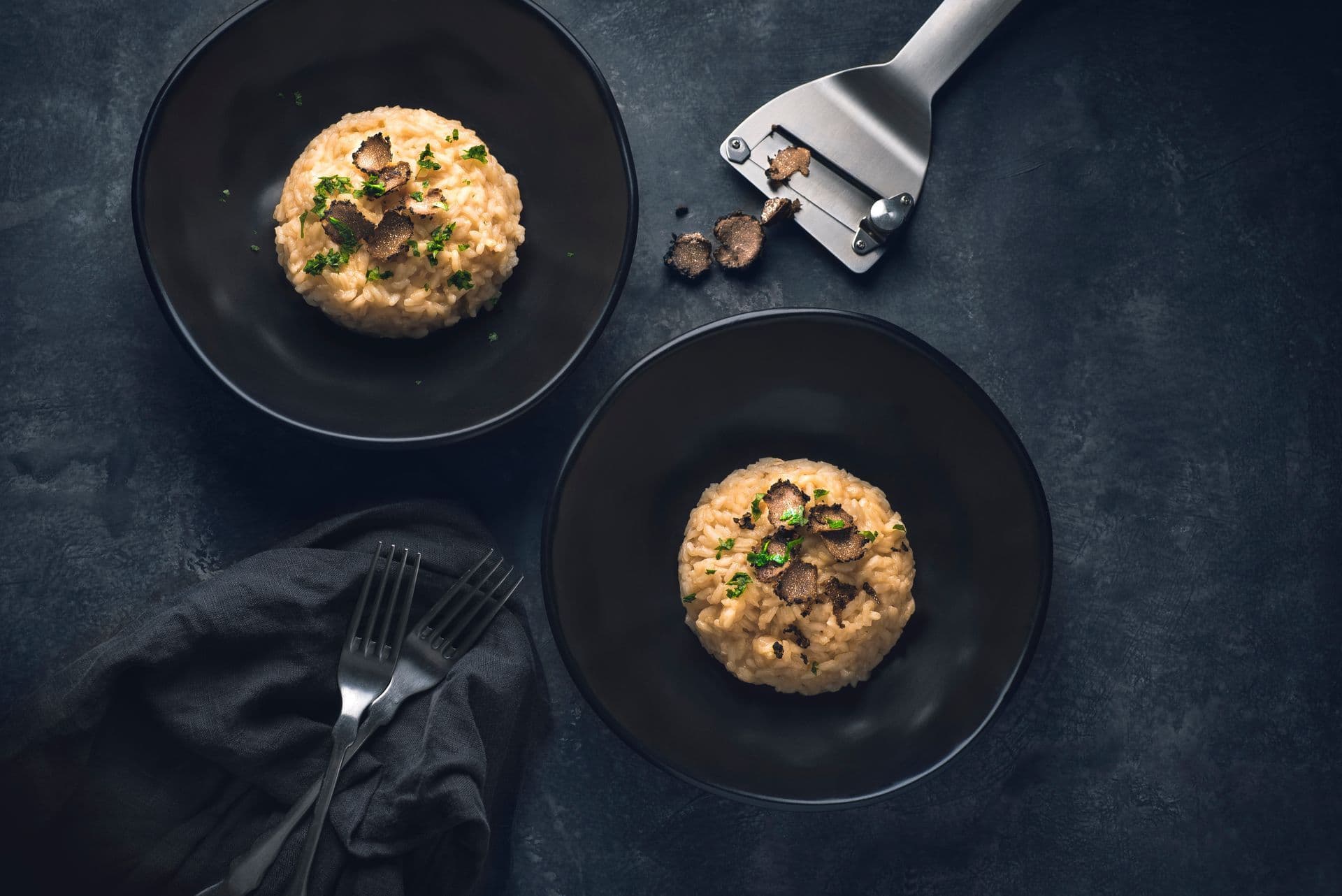 Risotto con tartufo nero e Parmigiano Reggiano