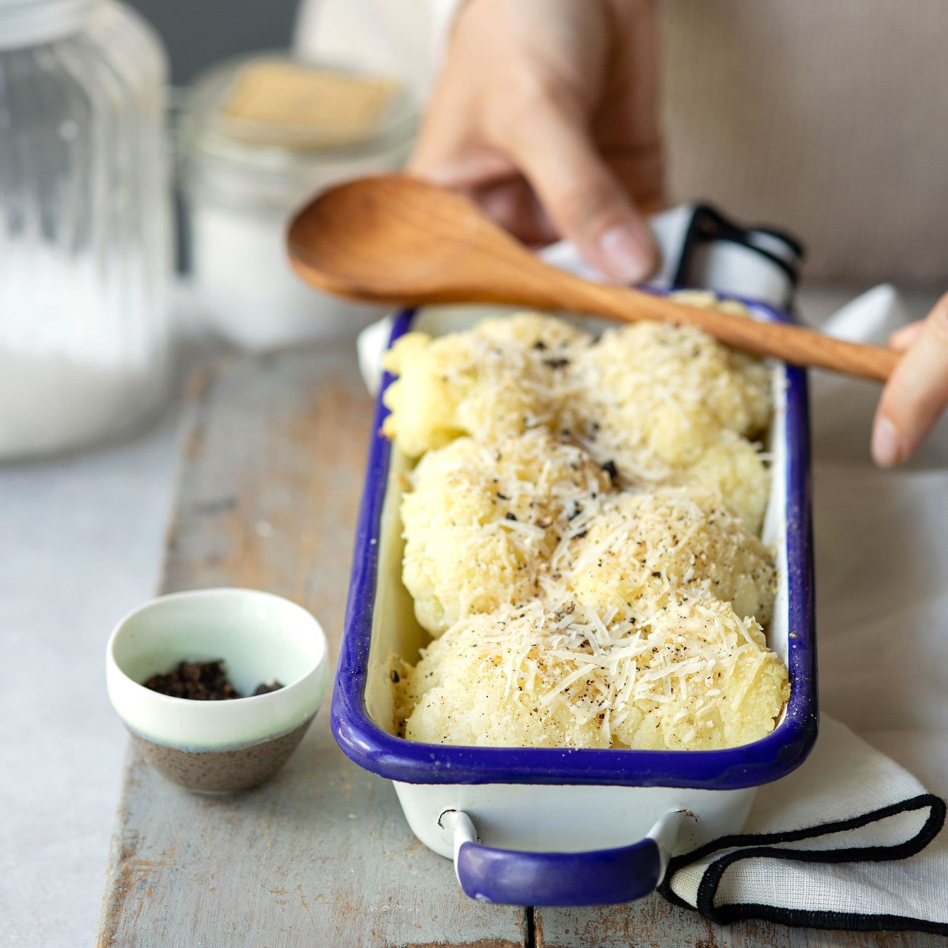 Cauliflower au gratin with Parmigiano Reggiano 