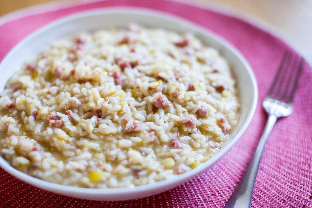 Leek and sausage risotto